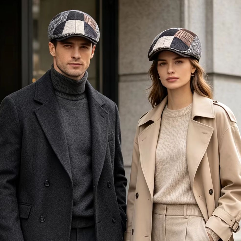 Newsboy Cap Ivy - Wysokiej klasy klasyczny męski patchworkowy kapelusz